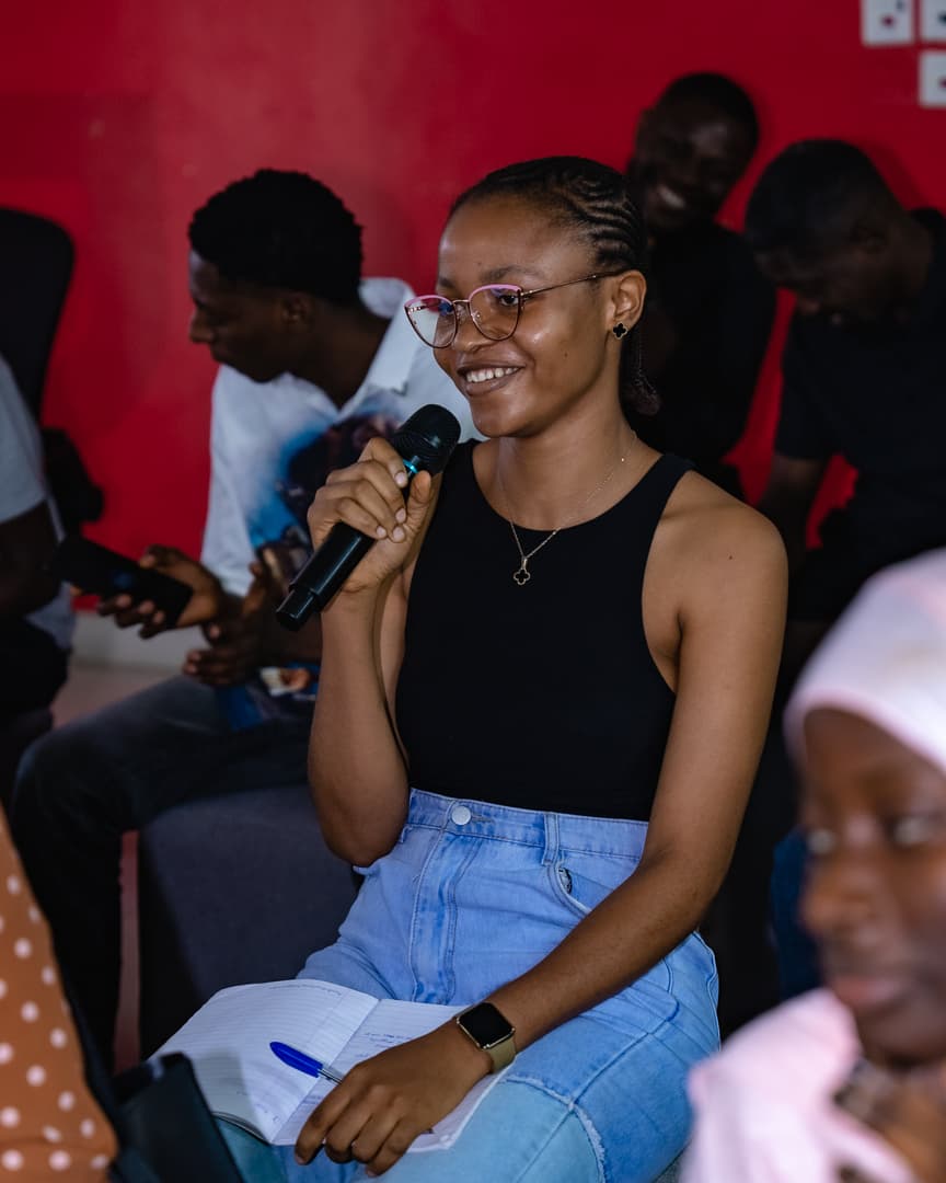 A JobRed participant at a job fair