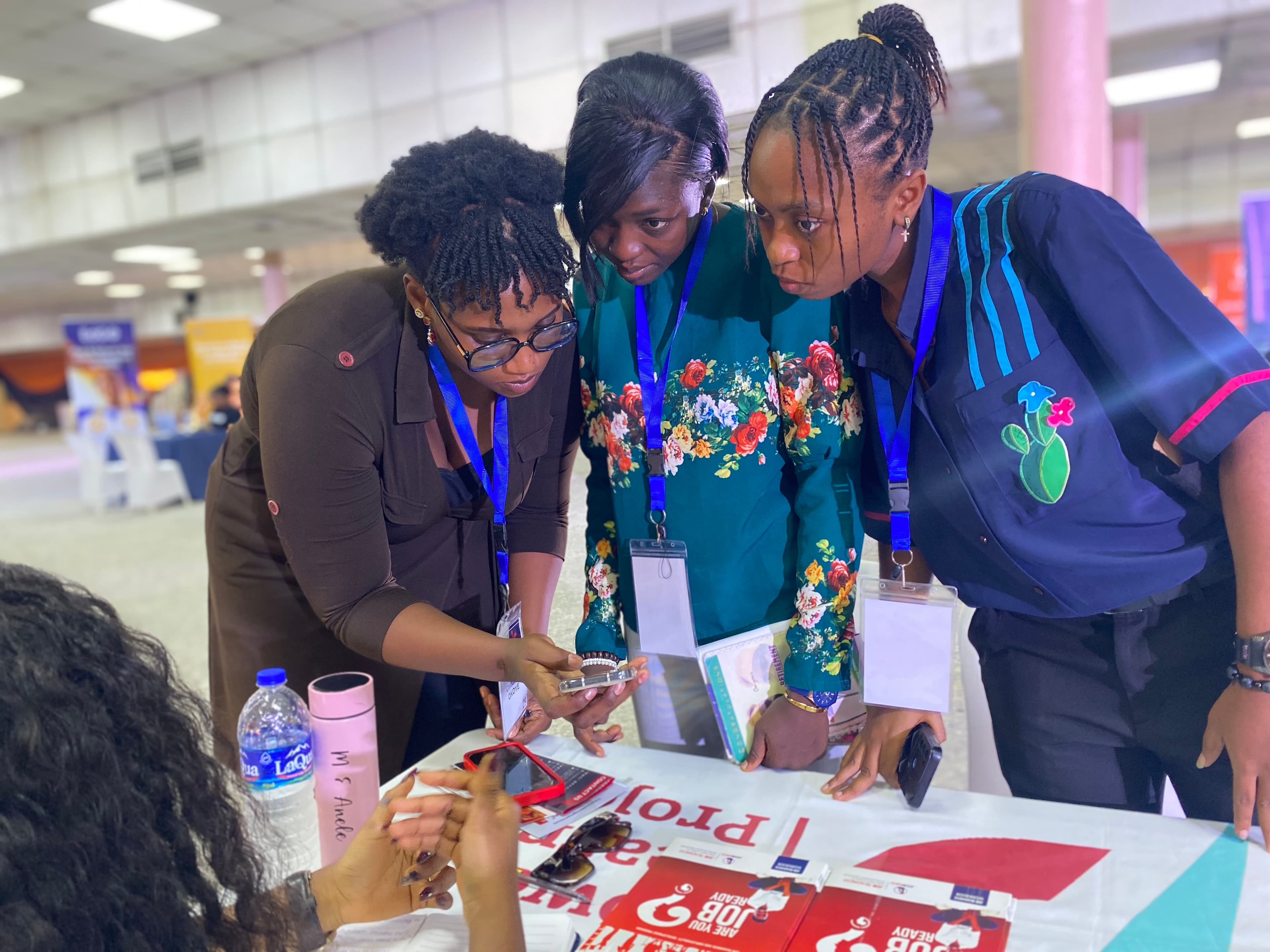 Participants at a JobRed workforce event
